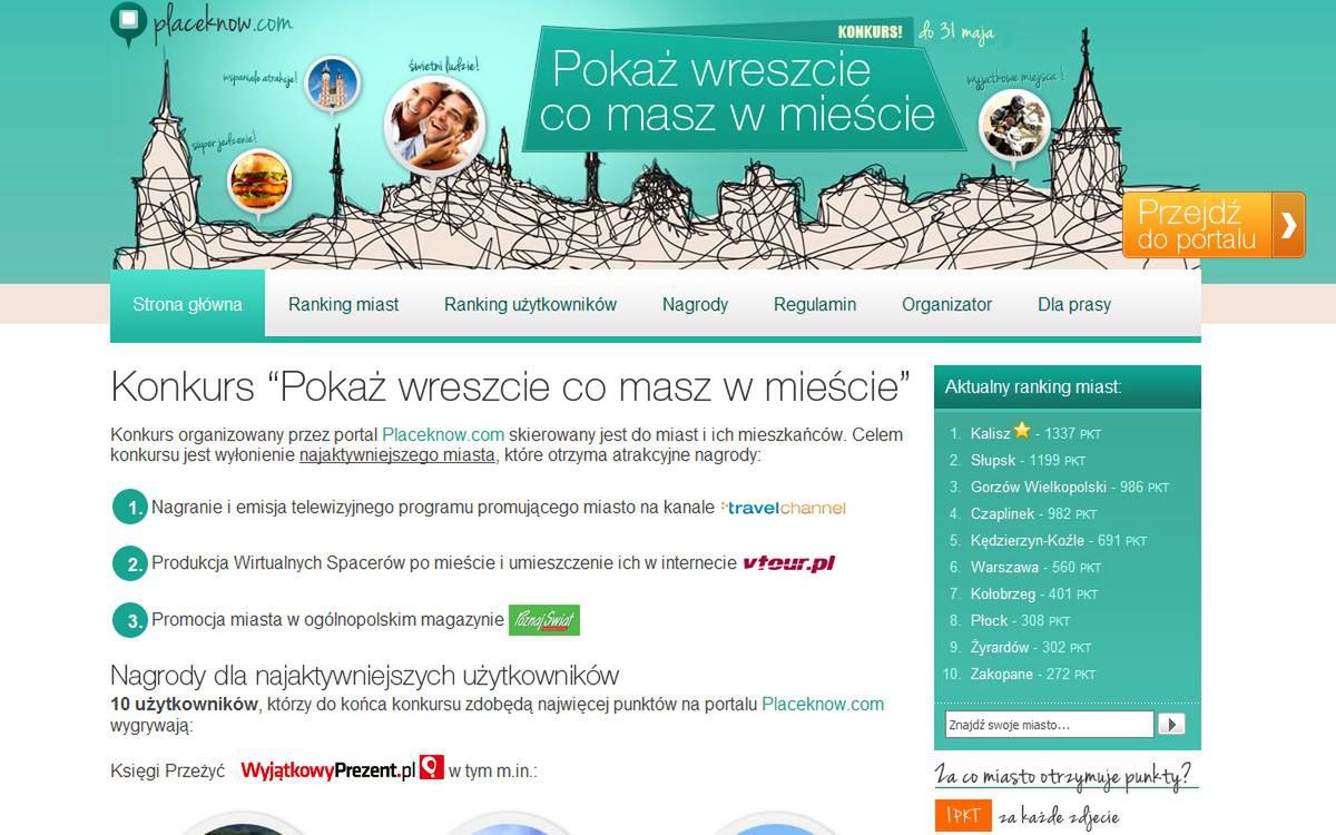 Konkurs Miast - dobry sposób na promocję serwisu wśród polskich użytkowników