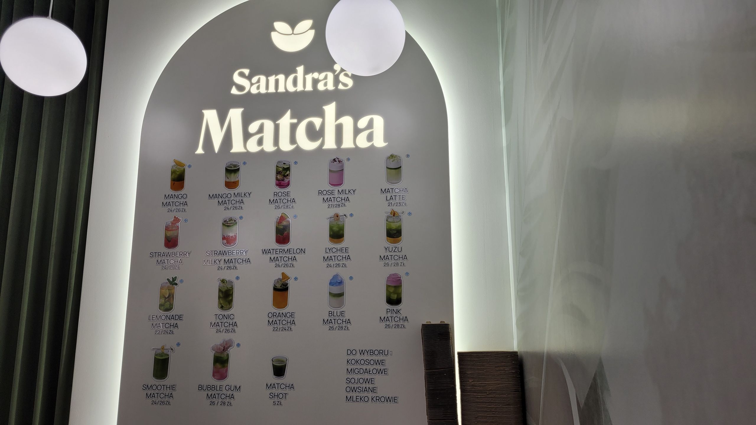 Oferta obowiązująca kilka dni po otwarciu Sandra's Matcha