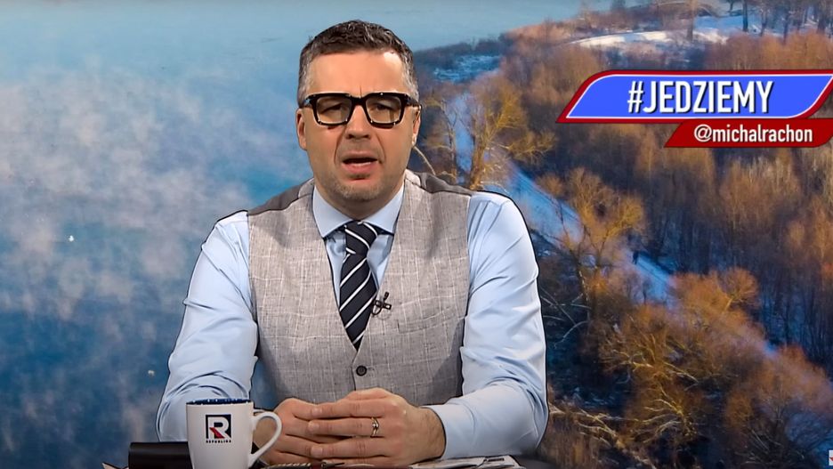 Michał Rachoń na antenie TV Republika prosi widzów o darowizny