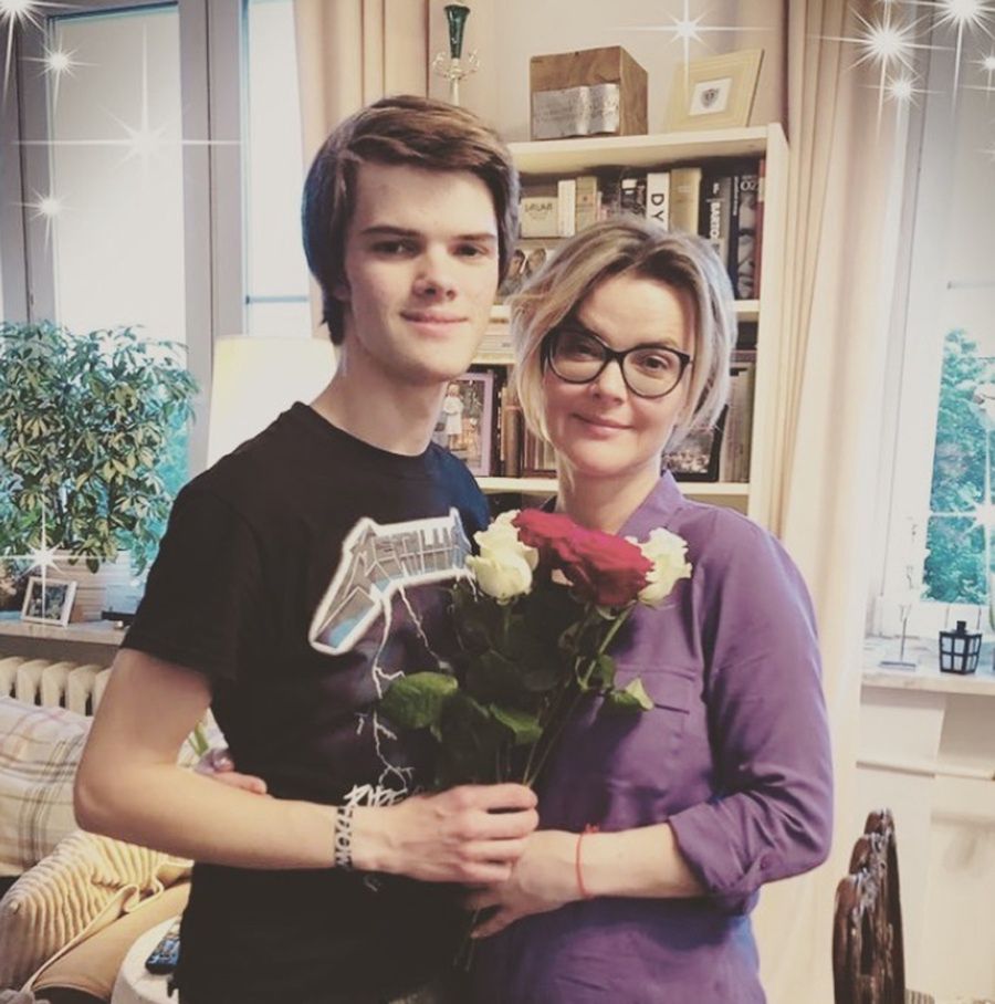Monika Zamachowska z synem