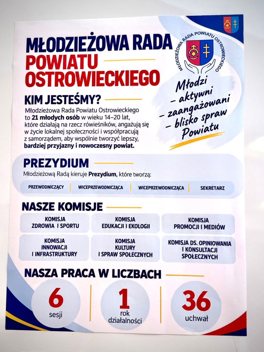 Młodzieżowa Rada Powiatu Ostrowieckiego podsumowała pierwszy rok działalności