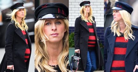 #TRENDY: Ciężarna Nicky Hilton w swetrze w paski