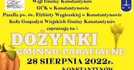 Dożynki Gminy Konstantynów 2022. W programie występy artystyczne i atrakcje dla dzieci