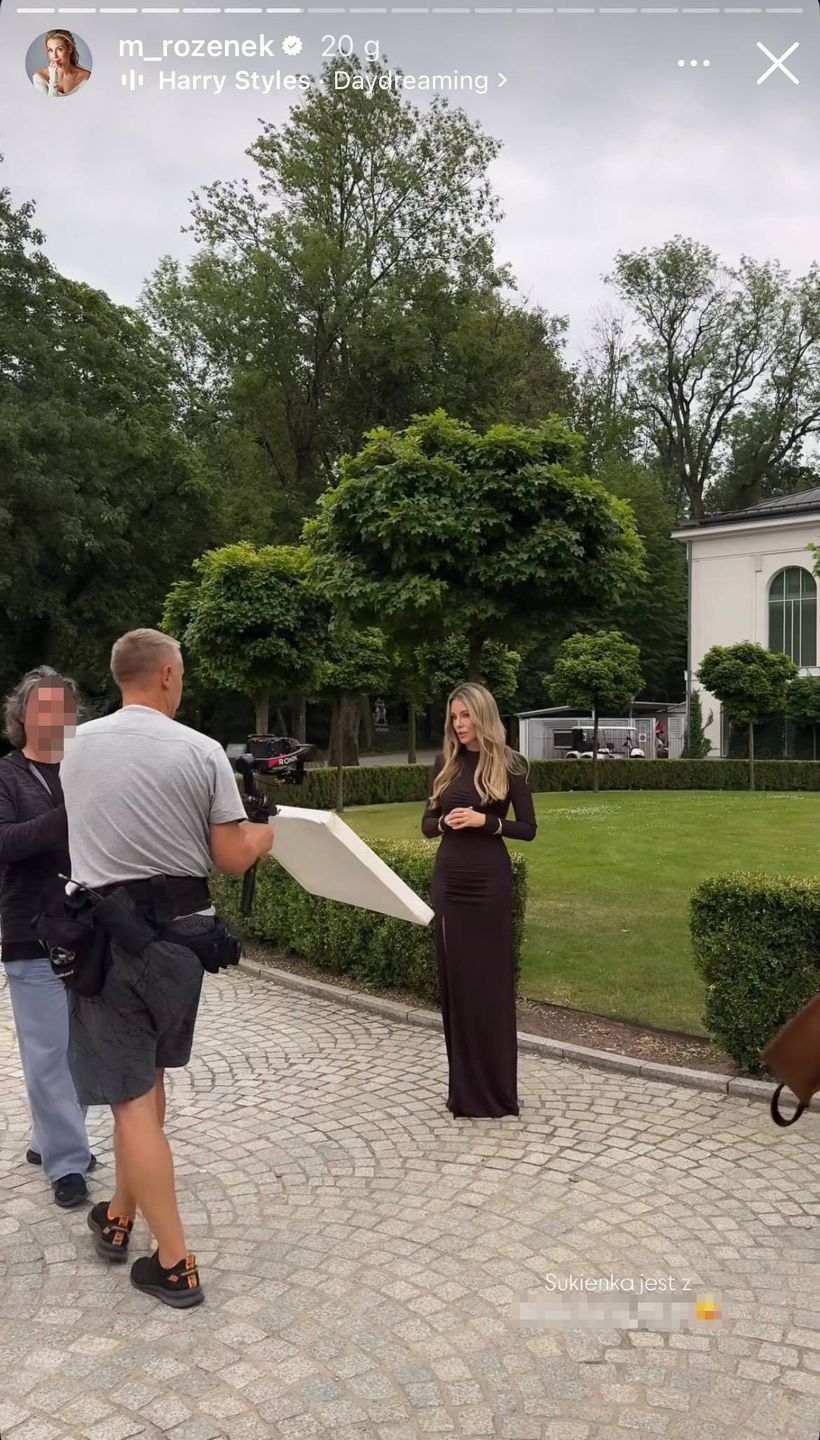 Małgorzata Rozenek pozdrawia z planu