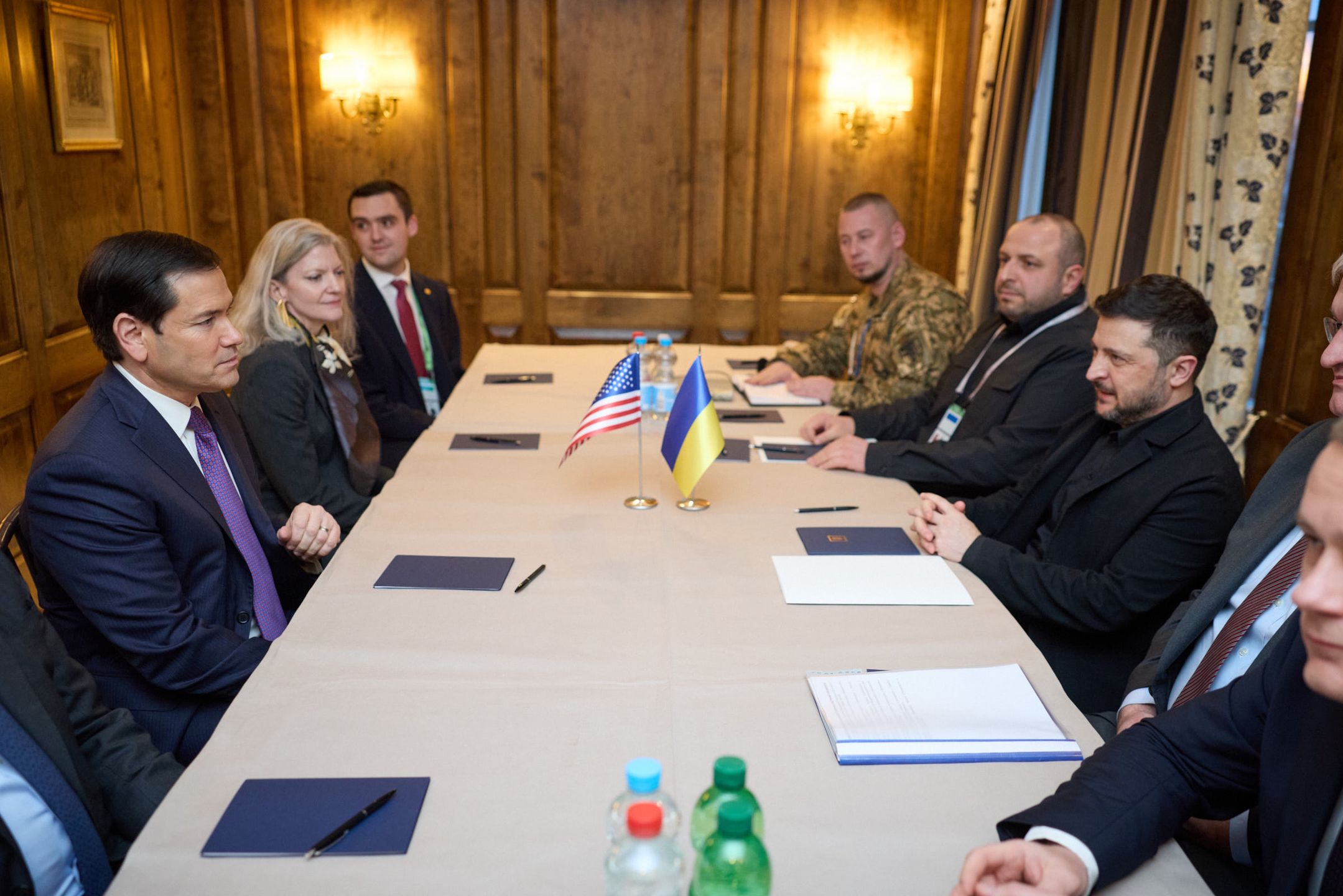 Zełenski na spotkaniu z Rubio