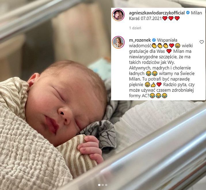 Agnieszka Włodarczyk dała dziecku na imię "Milan"