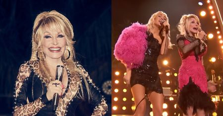 76-letnia Dolly Parton zachwyca w skórzanym kombinezonie na imprezie sylwestrowej Miley Cyrus (ZDJĘCIA)