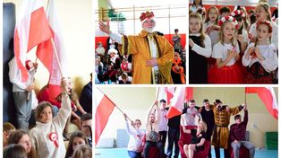 Żnin: Historyczny happening w szkole. Uczcili Święto Trzeciego Maja