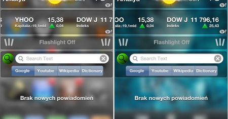 Półprzeźroczyste centrum powiadomień iOS 5