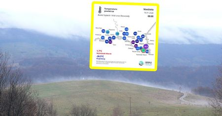 Ekstremalna inwersja w Polsce. Pokazał dane z godz. 8:00