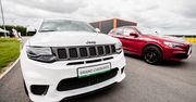 Jeep Grand Cherokee Trackhawk i Alfa Romeo Stelvio Quadrifoglio. (Krótkie) porównanie na torze Modlin