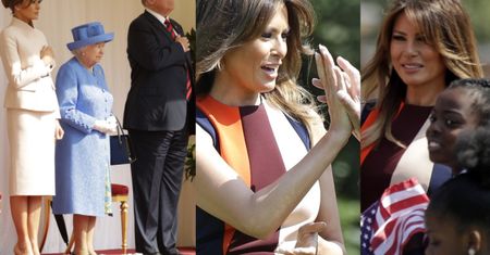 Melania i Donald Trump w Wielkiej Brytanii: spotkanie z Królową, gra w bule, wizyta u dzieci... (ZDJĘCIA)