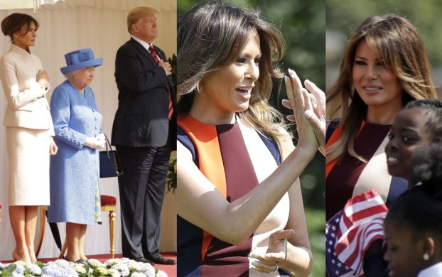 Melania i Donald Trump w Wielkiej Brytanii: spotkanie z Królową, gra w bule, wizyta u dzieci... (ZDJĘCIA)