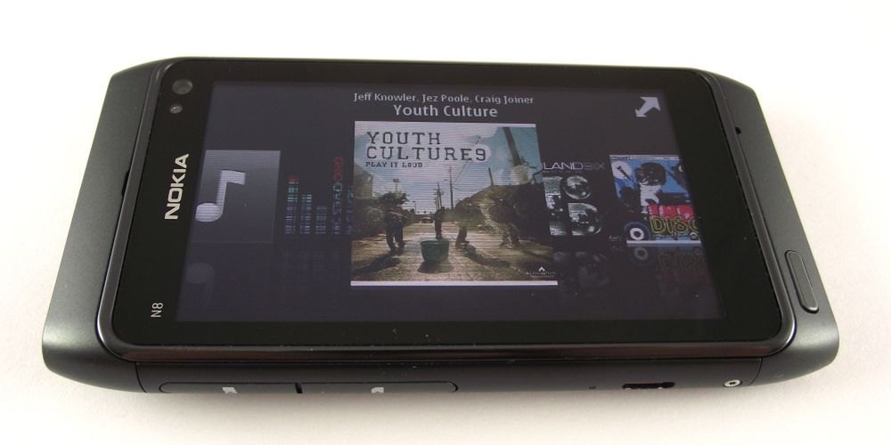 Nokia N8 tryb Cover Flow w odtwarzaczu