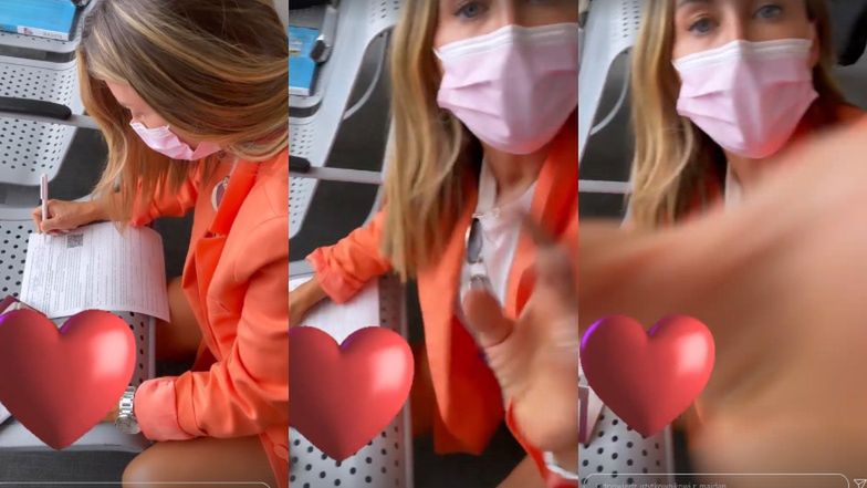 Wściekła Małgorzata Rozenek na lotnisku wyrywa Radkowi Majdanowi telefon z ręki