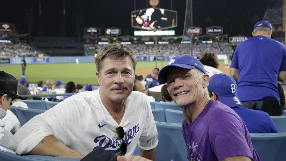 World Series - Toronto Blue Jays v Los Angeles Dodgers - Game 4
LOS ANGELES, CA - OCTOBER 28: Brad Pitt and Flea pose for a photo during Game Four of the 2025 World Series presented by Capital One between the Toronto Blue Jays and the Los Angeles Dodgers at Dodger Stadium on Tuesday, October 28, 2025 in Los Angeles, California. (Photo by Emma Sharon/MLB Photos via Getty Images)
Emma Sharon
world series, mlb, gamepk-813023, gettyimages, national league, american league, 25wsceleb, baseball