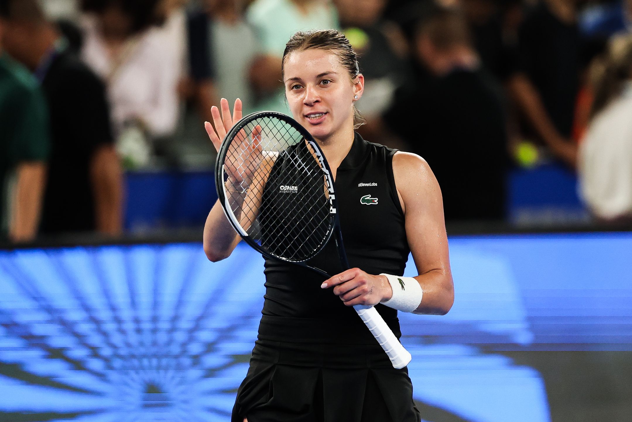 Wuhan Open - Day 6WUHAN, CHINA - OCTOBER 17: Maja Chwalinska of Poland celebrates after win the game against Iga Swiatek of Poland during the Ladies Singles Semi Final Match on day six of Wuhan Open at Optics Valley International Tennis Center on October 17, 2026 in Wuhan, China. (Photo by Di Yin/Getty Images)Di Yin