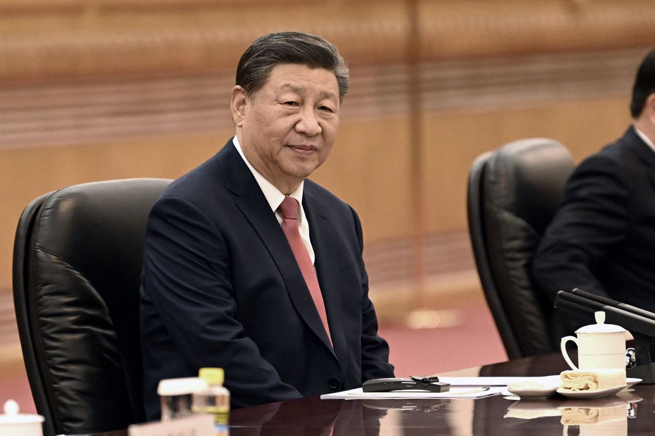 BEIJING , CHINA - JANUARY 12 : Prime Minister Alexander De Croo visits the People's Republic of China from 10 to 13 January 2024 (Day 2) 
- Meeting with Chinese President Xi Jinping on January 12, 2024 in Beijing , China, 12/01/2024 ( Photo by Didier Lebrun / Photonews via Getty Images)