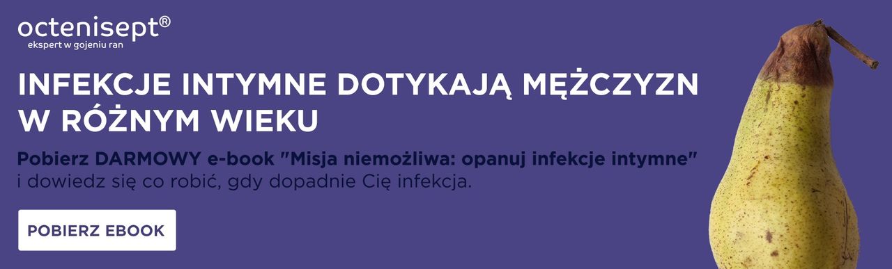 Infekcje intymne dotykają  mężczyzn w różnym wieku - Pobierz darmowy ebook o infekcjach intymnych https://octenisept.pl/wp-content/uploads/2024/08/octenisept-misja-niemozliwa-ebook.pdf - baner