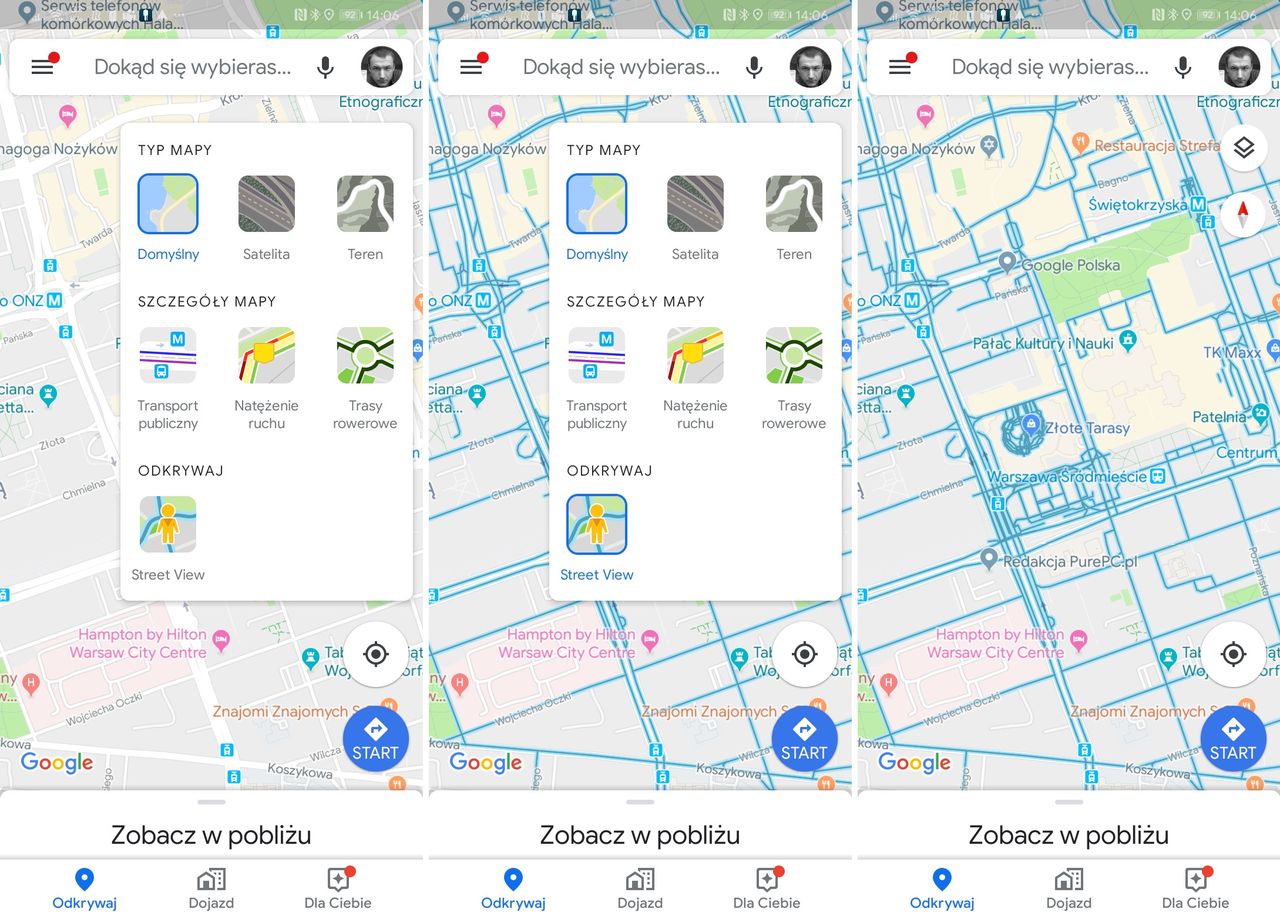 Mapy Google na Androida dostały warstwę Street View