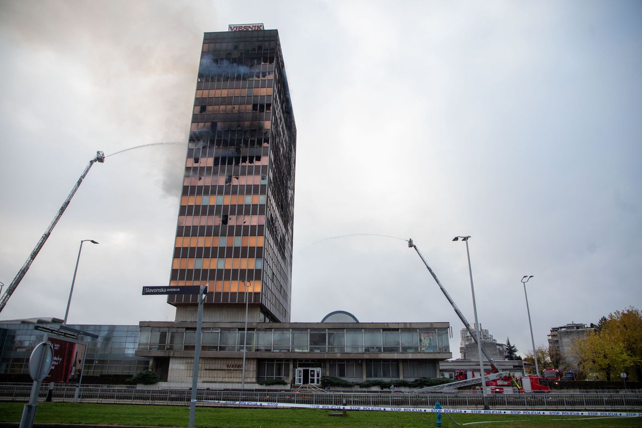 Symbol Zagrzebia w ogniu. Trudne zadanie dla strażaków