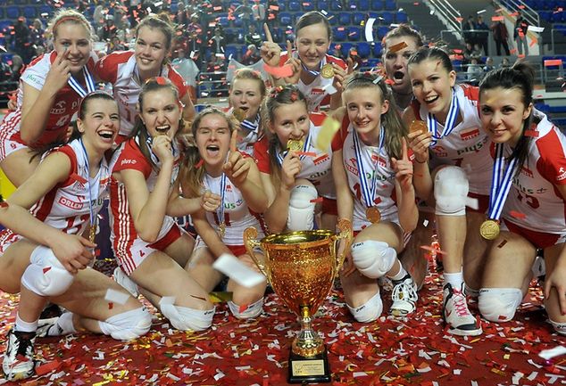Dziesięć z dwunastu złotych medalistek mistrzostw Europy kadetek na co dzień uczy się w Szkole Mistrzostwa Sportowego w Sosnowcu (fot. cev.lu)