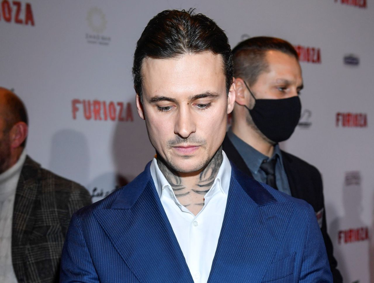 Mateusz Damięcki na premierze filmu "Furioza"