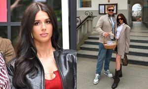 Roksana Węgiel wybrała się do kościoła W MINI, a internauci dopytują: "Nie było krótszych spódnic?!" (FOTO)