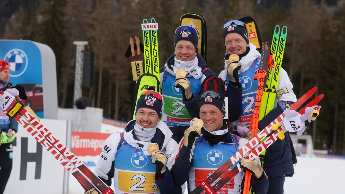 Getty Images / Na zdjęciu: reprezentacja Norwegii w biathlonie