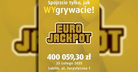 Szczęśliwy kupon w Lublinie! Ktoś wygrał ponad 400 tysięcy złotych w Eurojackpot
