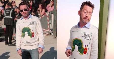 Macaulay Culkin dotarł na pokaz mody w sweterku z gąsienicą i z POMALOWANYMI paznokciami. Klasa czy obciach? (ZDJĘCIA)