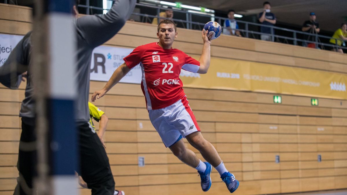 Zdjęcie okładkowe artykułu: Materiały prasowe / WUC Handball Rijeka 2018 / Jan Mastrović / Na zdjęciu: Michał Lemaniak podczas AMŚ 2018