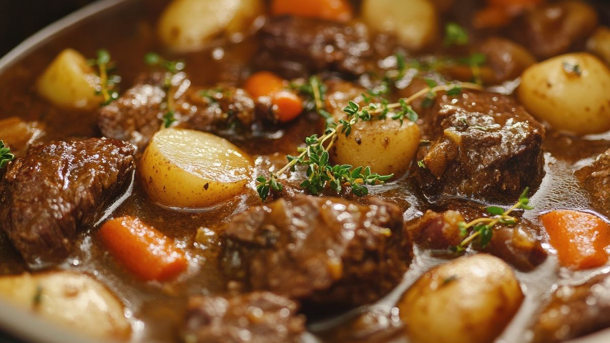 Gulasz wołowy z ziemniakami i marchewką