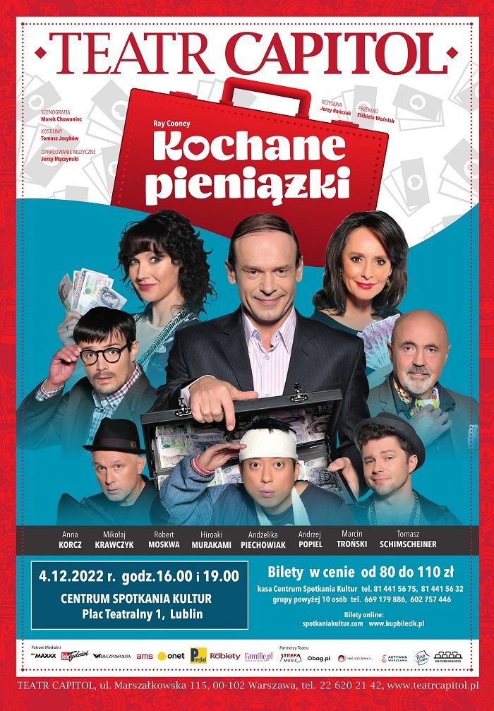 plakat sztuki teatralnej kochane pieniążki