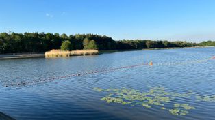 Borków: Upalny piątek na plaży nad zalewem. Tłumy plażowiczów