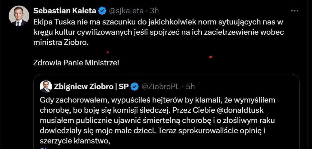  Sebastian Kaleta skomentował wpis byłego ministra 