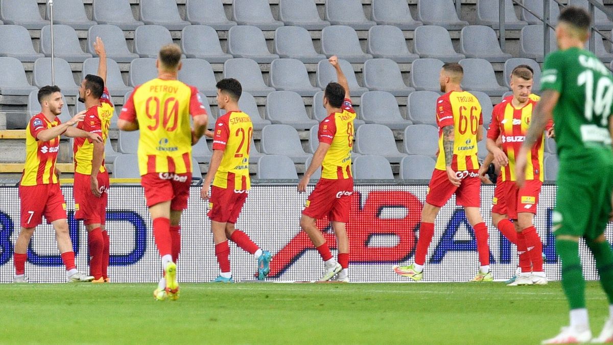 PAP / Piotr Polak / Na zdjęciu: radość piłkarzy Korony Kielce