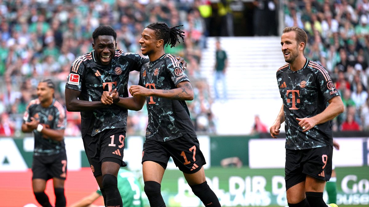 Getty Images / Stuart Franklin/Getty Images / Na zdjęciu: od lewej Alphonso Davies, Michael Olise i Harry Kane