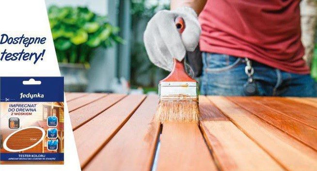 Jedynka Impregnat do Drewna z Woskiem reklamowany z testerami