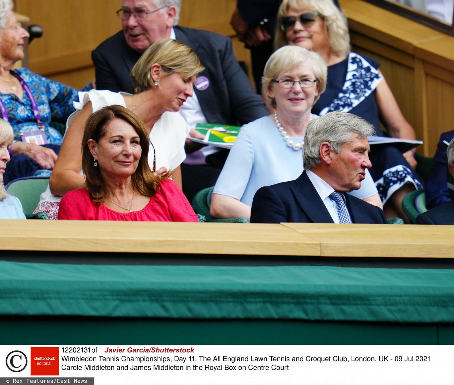 Carole Middleton i Michael Middleton na Wimbledonie