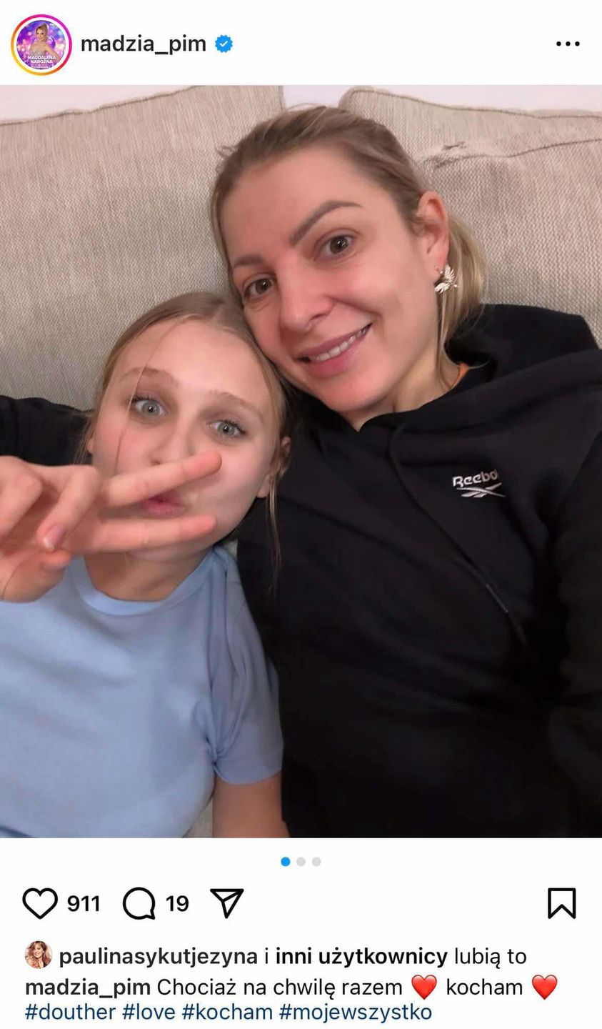Magdalena Narożna z córką
