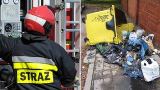 Koszalin: Śmietnikowy podpalacz wciąż terroryzuje mieszkańców ulicy Dworcowej. Doszło do kolejnych podpaleń