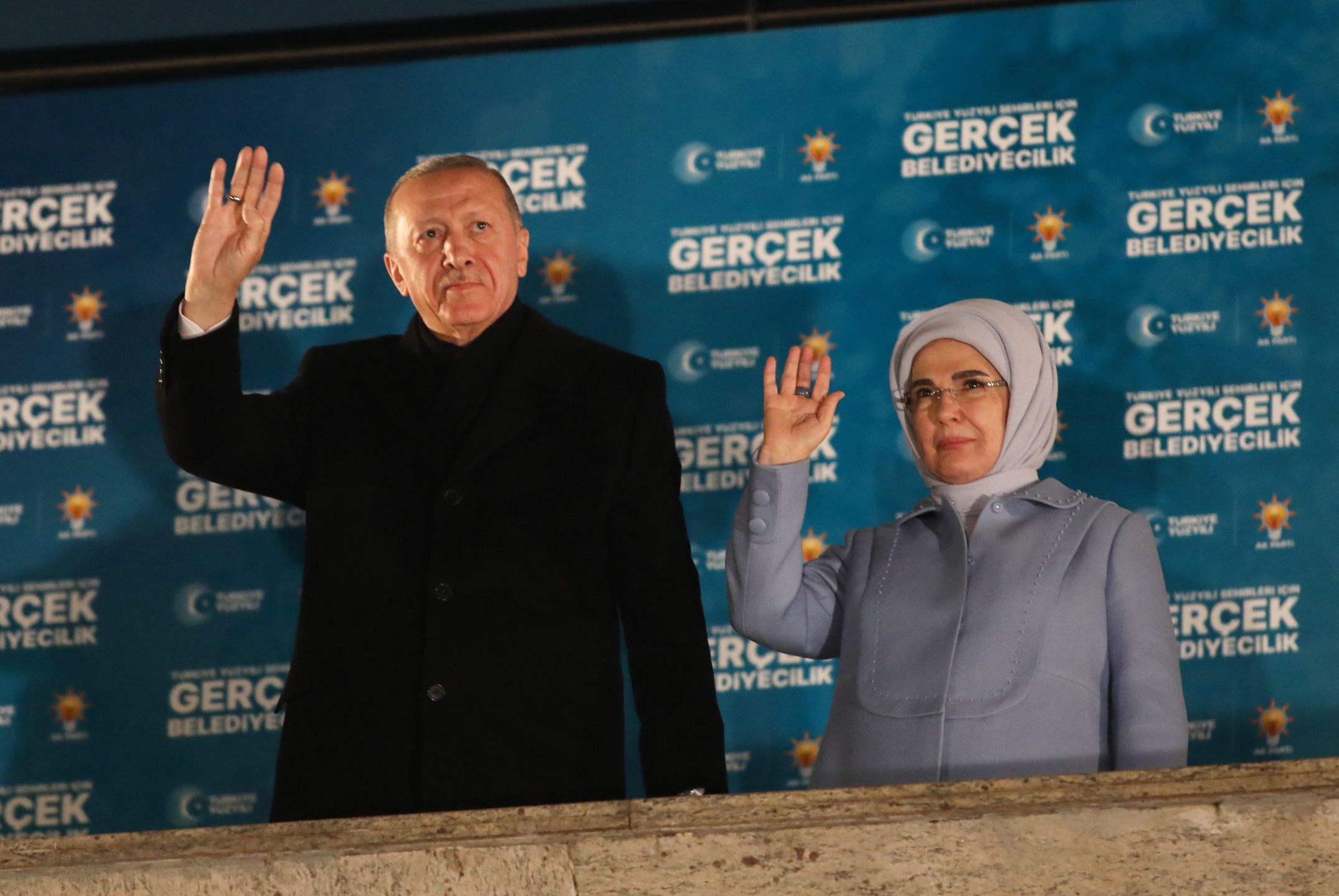 ANKARA, TURKEY - APRIL 1:  (TURKEY OUT) President Recep Tayyip Erdoğan speaks at AK Party headquarters on local government elections March 31, 2024 in Ankara, Turkey. In a setback to Erdogan, the Republican People's Party (CHP), Turkey's main opposition party, retained control of the country's urban areas and won 36 of 81 provinces, according to published reports. Results also show the opposition making inroads into Erdogan party stongholds in its greatest electoral victory over the president since he came to power two decades ago.  (Photo by Yavuz Ozden/ dia images via Getty Images)