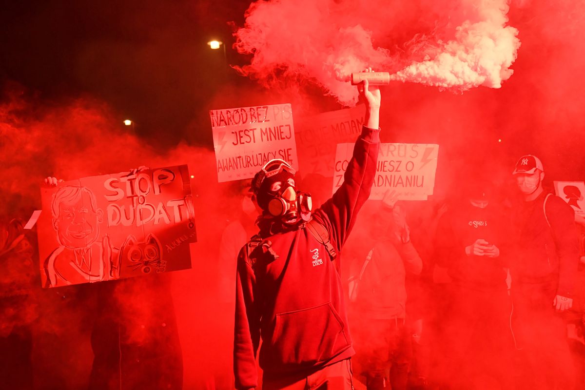 Protest na ulicach Warszawy po orzeczeniu TK ws. aborcji