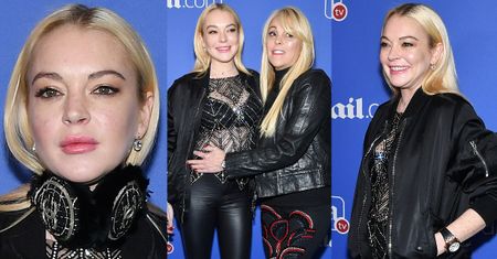 Opuchnięta Lindsay Lohan z mamą na ściance