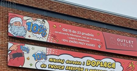 Mikołaj doradza w zakupach i dopłaca 10% w Outlet Lublin!