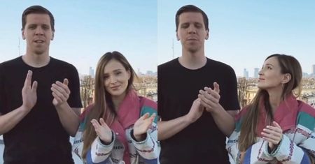 Marina i Wojtek Szczęsny oklaskują walczącą z pandemią koronawirusa służbę zdrowia (WIDEO)
