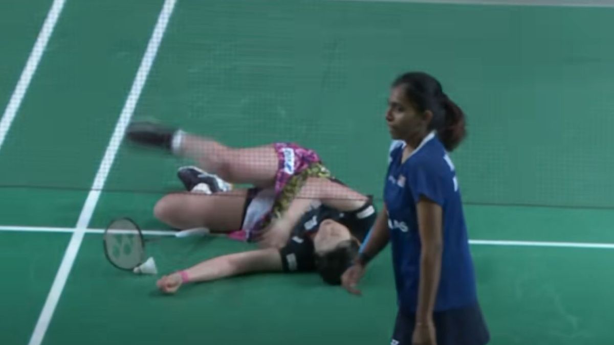 Zdjęcie okładkowe artykułu: YouTube / Na zdjęciu: japońska badmintonistka po morderczej akcji