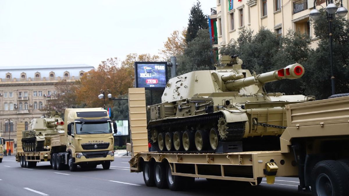 Zdjęcie okładkowe artykułu: Getty Images / Resul Rehimov/Anadolu Agency / Na zdjęciu: wojsko na ulicach Baku