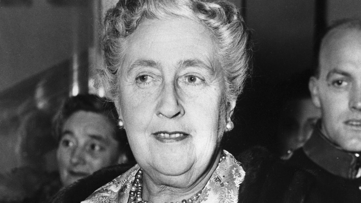 Author Agatha Christie(Original Caption) 12/19/1954-London, England- Agatha Christie, favorite author of many a mystery fan, was among the first night audience at the Savoy Theatre to see "The Spider's Web." Miss Christie had good reason to attend - she wrote the play.Bettmannclose-up view:CB1, small group of people:CB1, women:CB2, writer:CB1, play:CB1, London:CB2, Agatha Christie:CB1